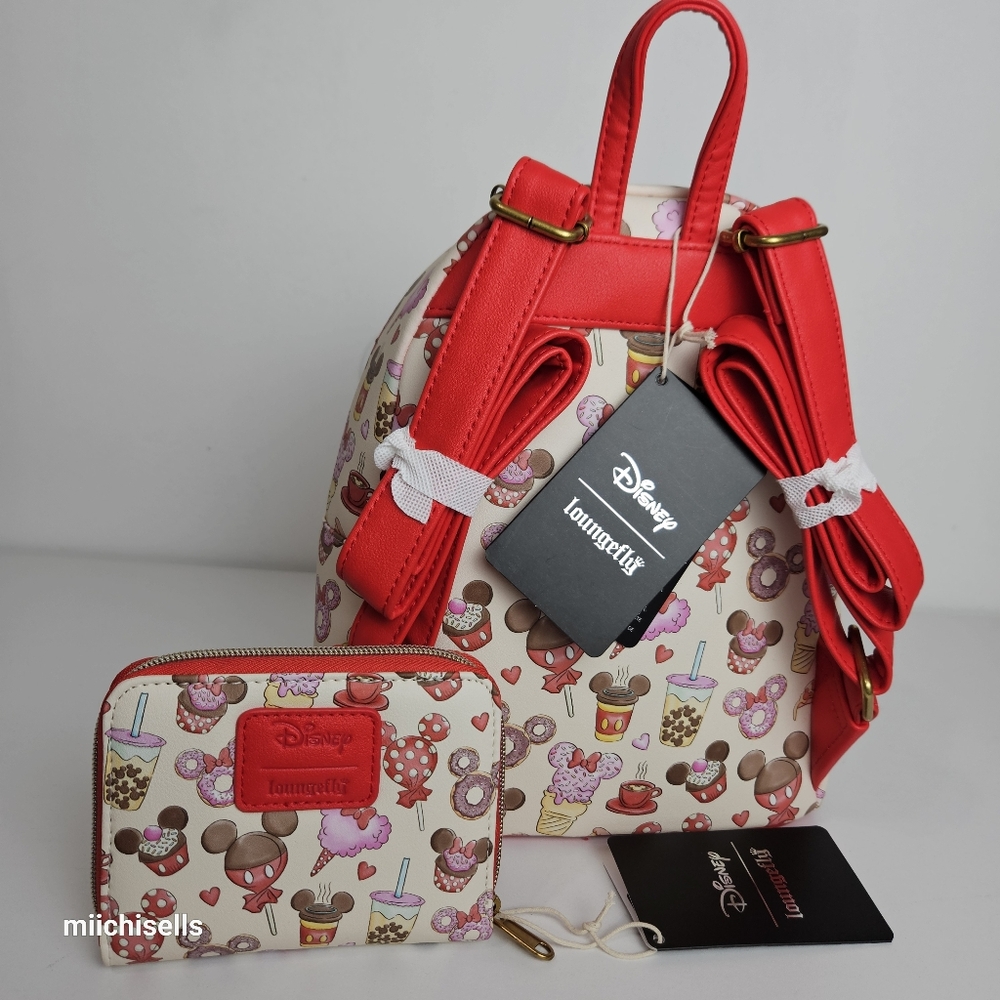 Disney Mini Backpack And Wallet Set Disney Parks Treats Bag Mickey & Minnie - Picture 3 of 9